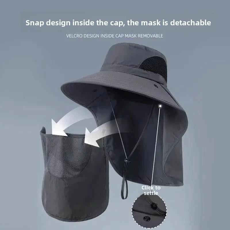 UV Protection Fisherman Hat Breathable Large Brim Full enclosure for Fishing