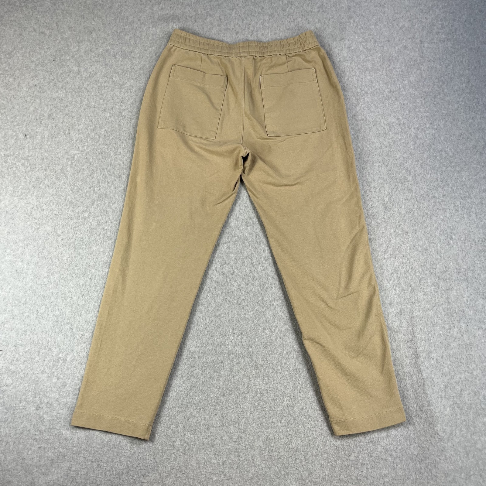 UNIQLO Pull On Pants Mens Medium Stretch Khaki Casual Elastic Waist Drawstring