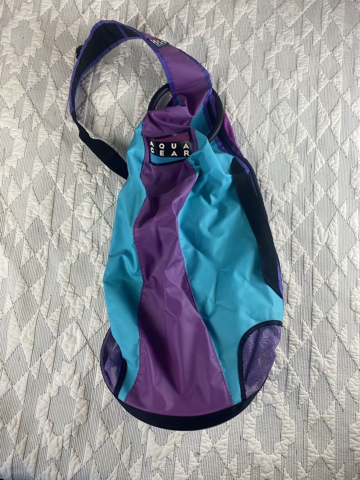 Vtg Nike Aqua Gear Ultra RARE TRAVEL DUFFLE BAG 80’s Colors Dive Sling Bag