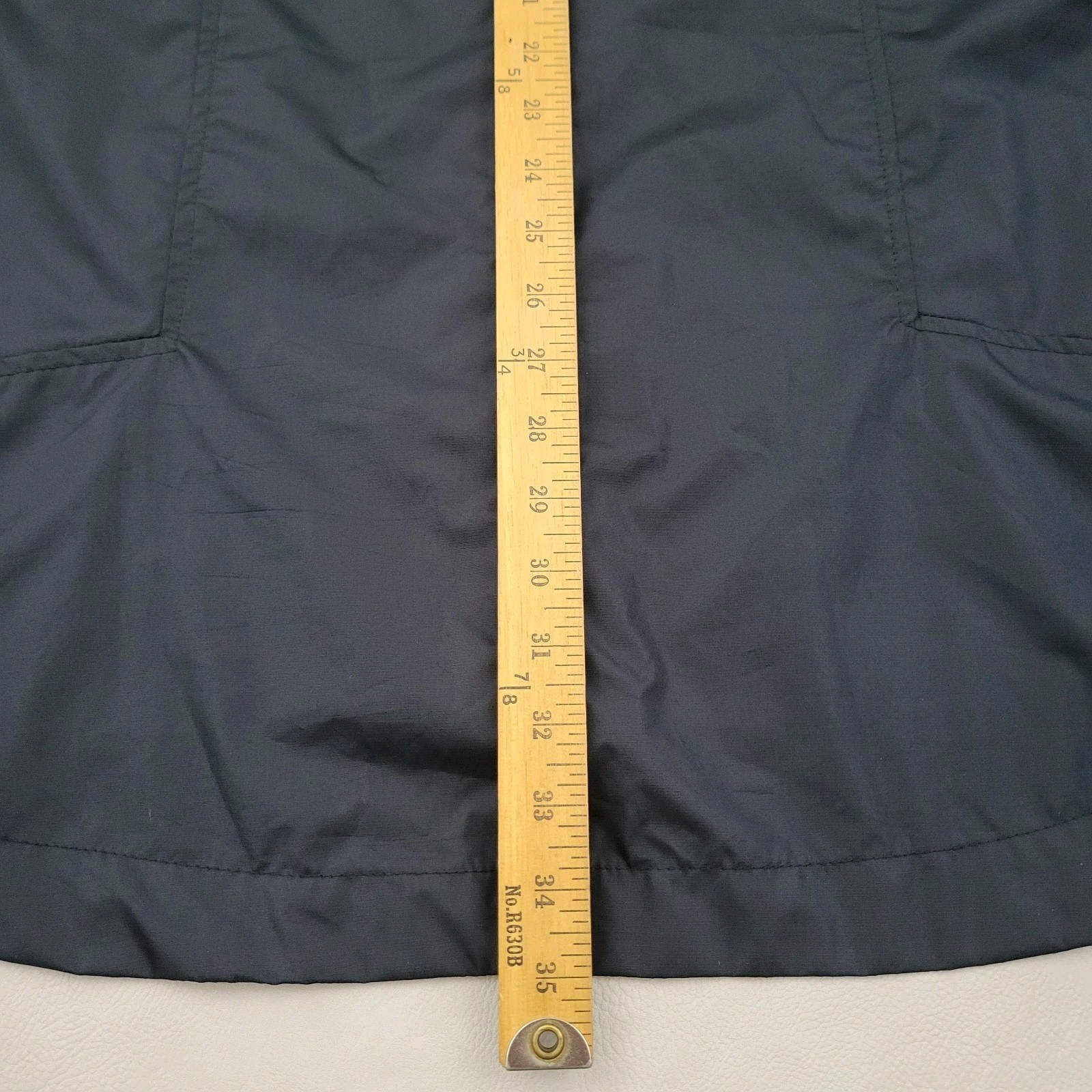 WOOLRICH Womens Rain Jacket Lightweight Hooded Utility Parka Black Packable Lg