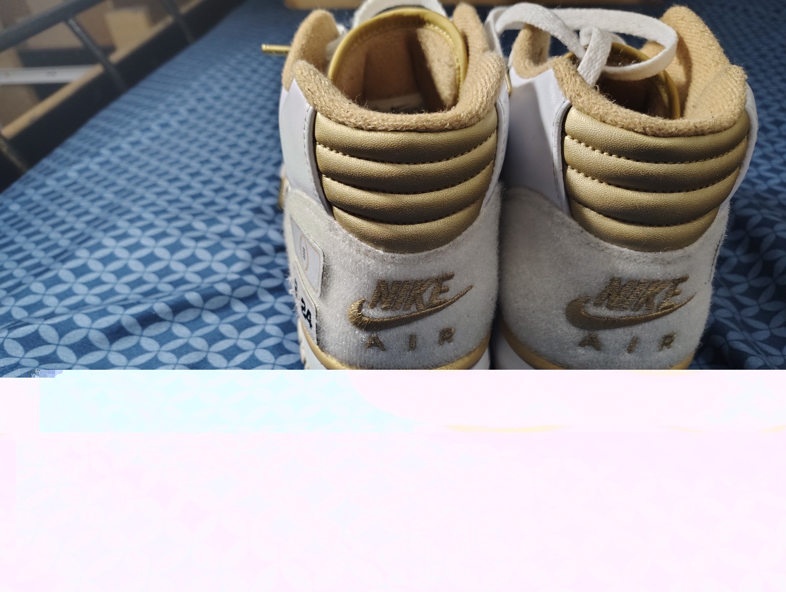Nike Air Trainer 1 CFP Pack Mid Top Lace Up Strap Leather White/Gold FJ6196-100