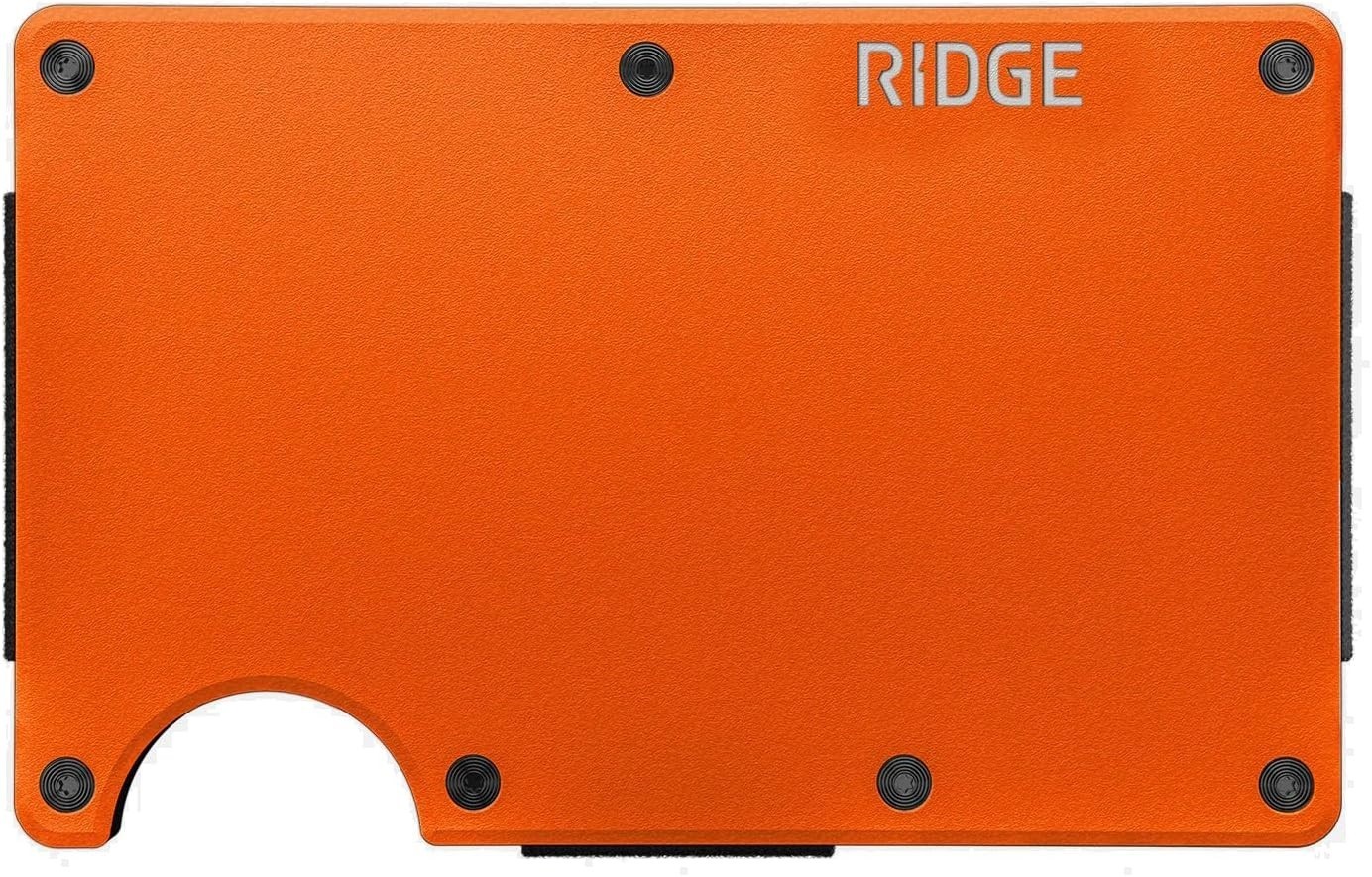 The Ridge Thin RFID Wallet Card Holder Metal Wallet With Cash Strap – Orange