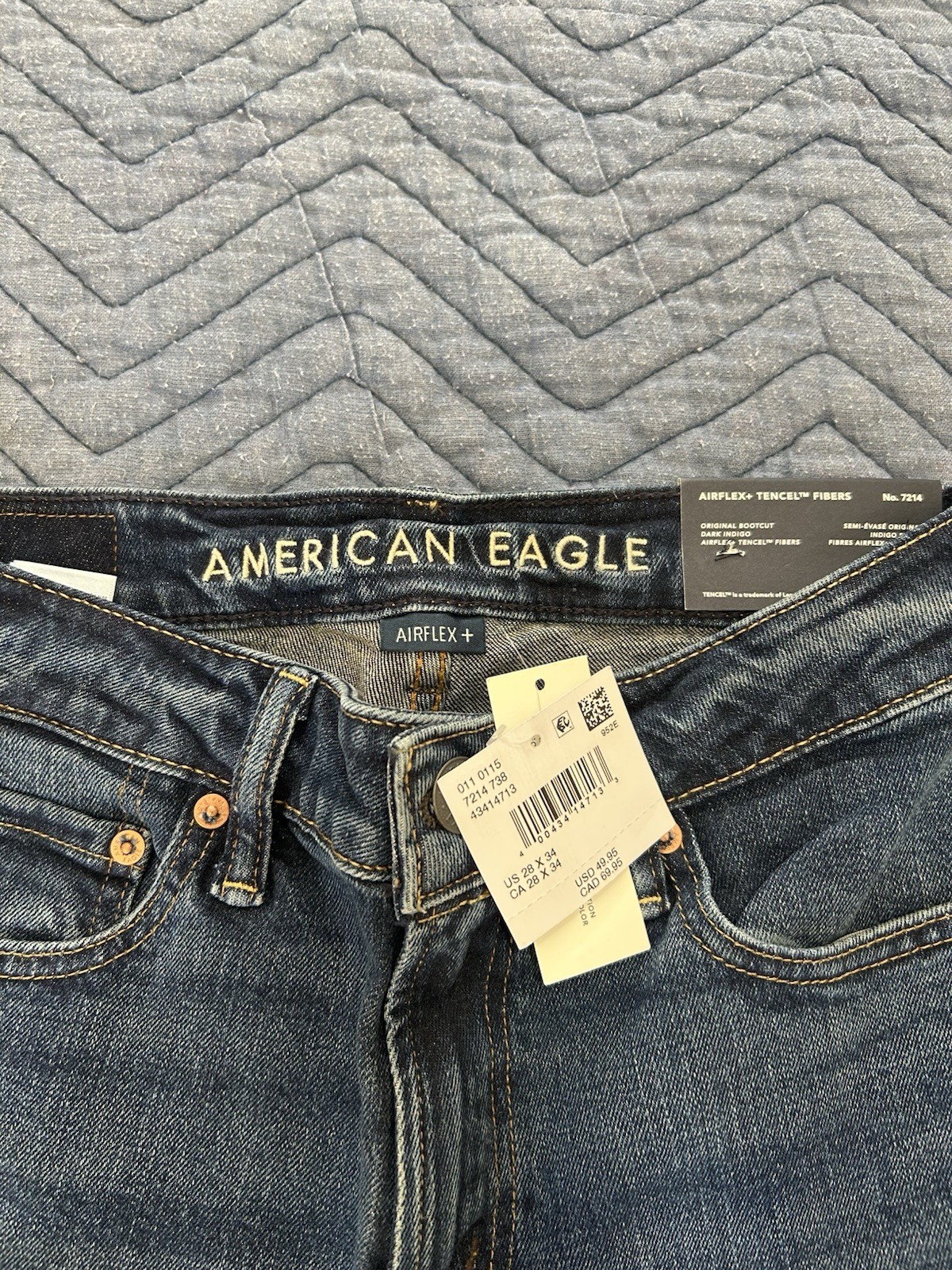 American Eagle Men’s Original Bootcut TENCEL Denim Dark Wash 5-Pocket Jeans NWT