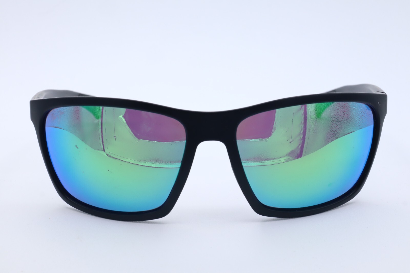 Maui Jim Makoa MJ 804-2M Square Black Sunglasses Polarized Green