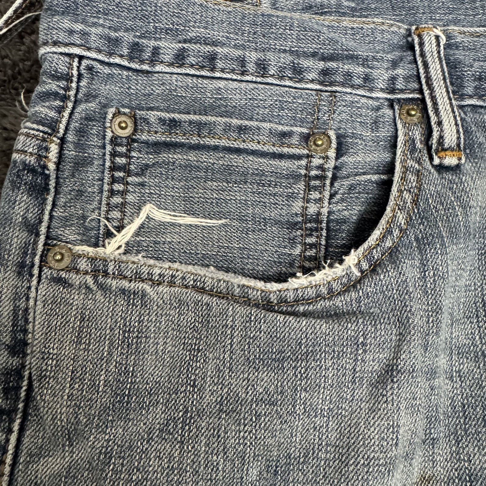 Lot of 3 Levi’s 569 Jeans Men’s 38×32 Loose Straight Denim Faded Distressed