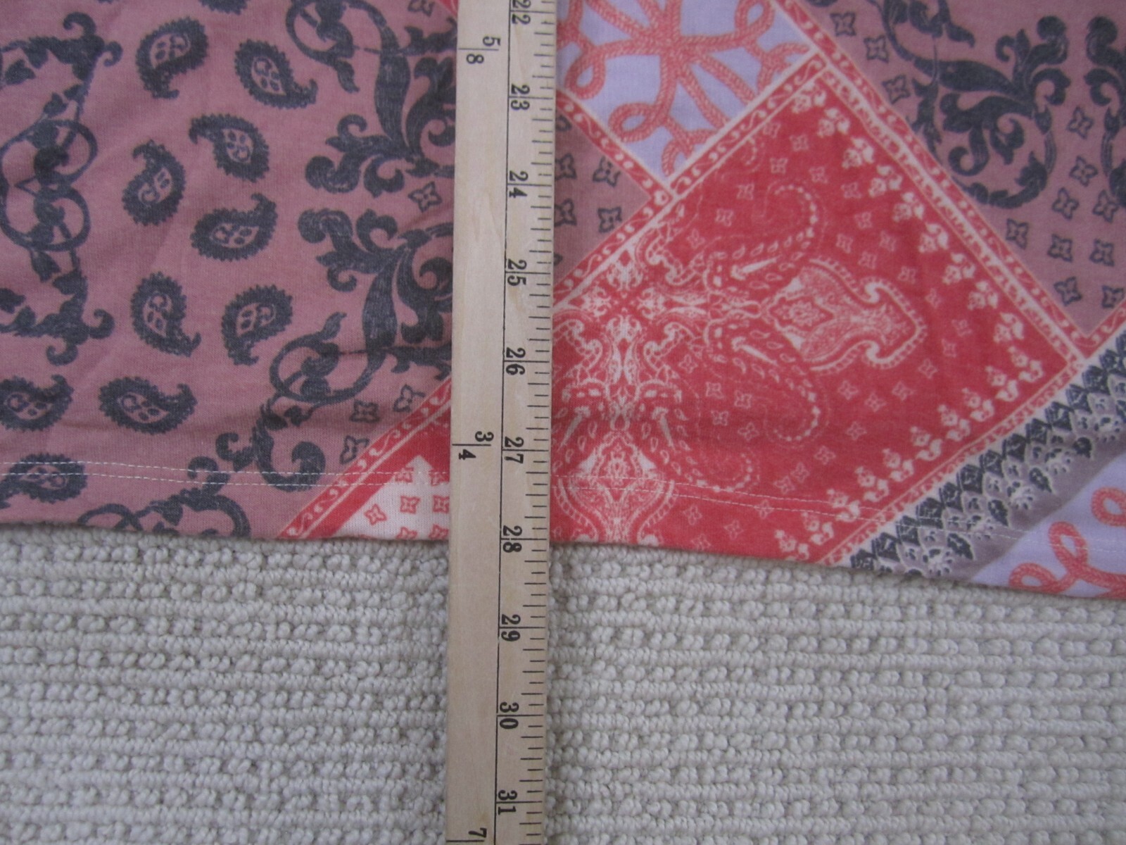 Paisley Shirt Womens Large Red Multi Patterned Colored Buttoned Blouse Casual