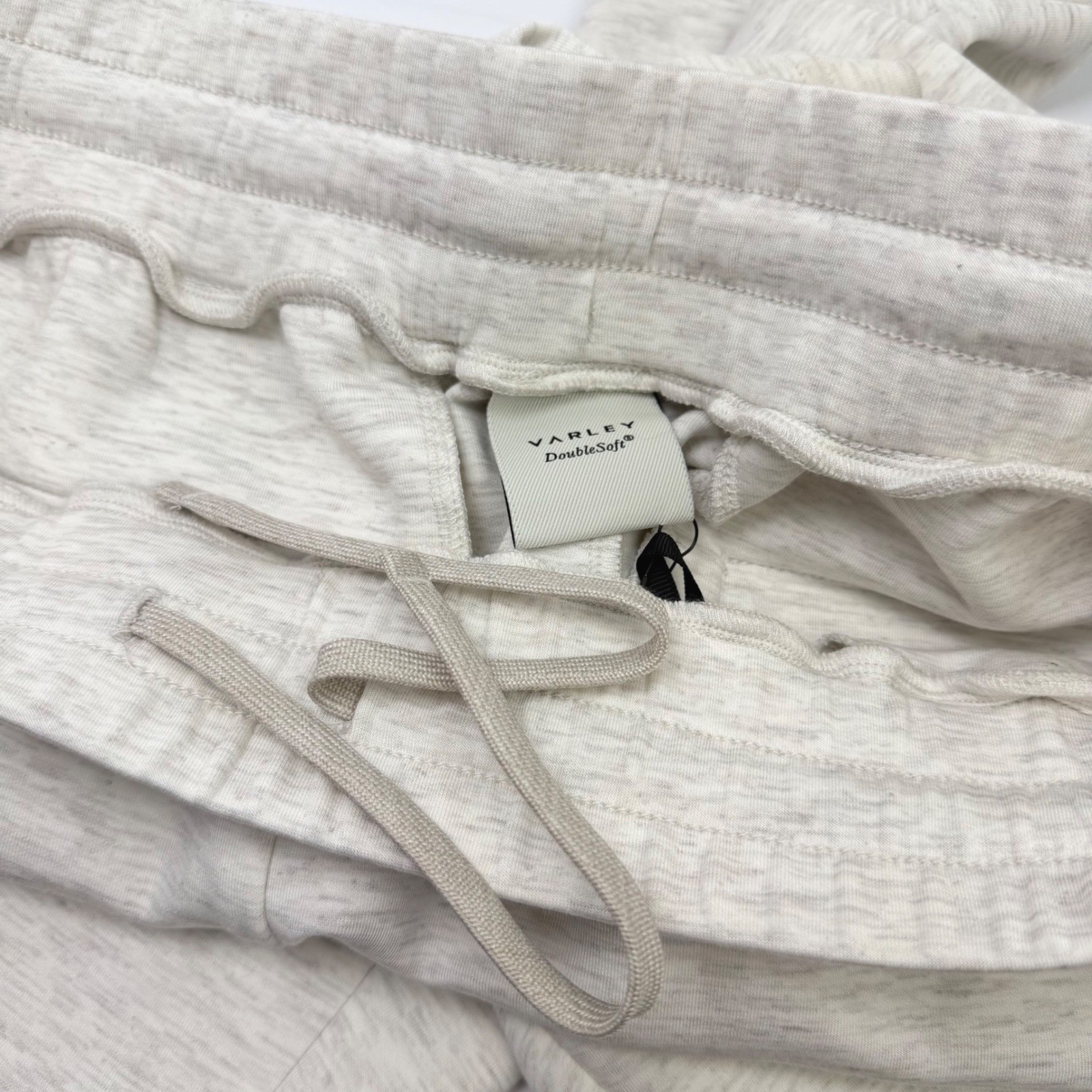 NWT Varley Doublesoft Slim Pant 25″ Ivory Marl Sz XL Anthropologie $120 Joggers
