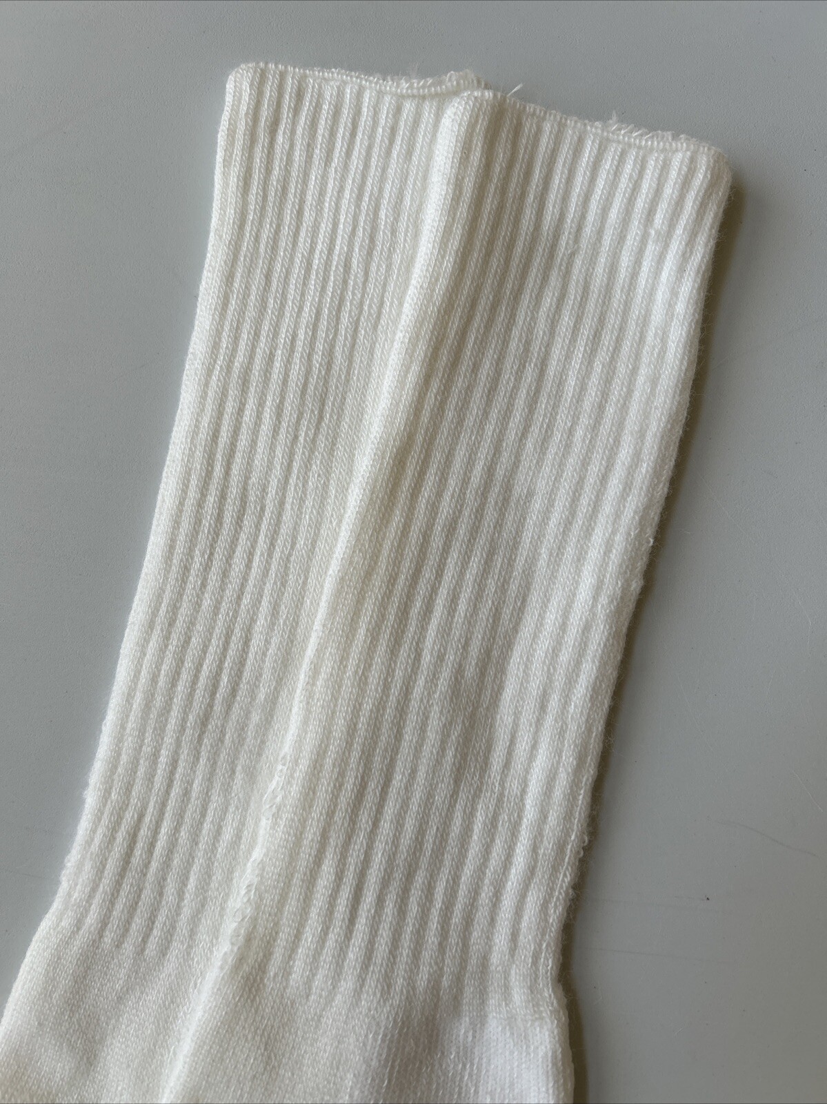 VTG Socks Acrylic Nylon Blend NOS 10-13 Crew 80’s 90’s Mid-Calf USA Men’s White