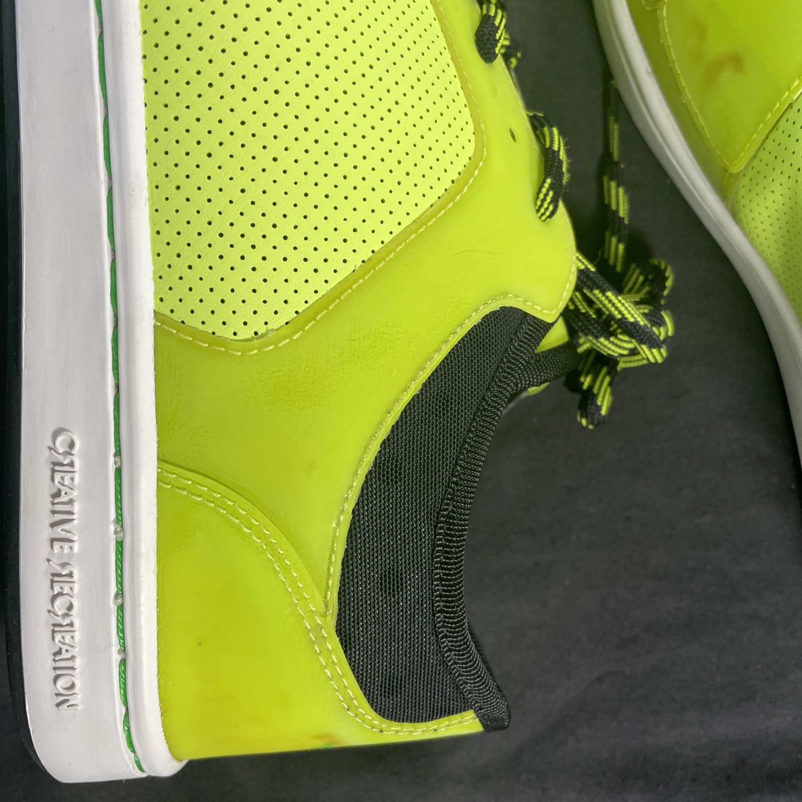 Creative Recreation Cesario Lo Men’s Size 9.5 Neon Green Yellow Shoe Black Kush!