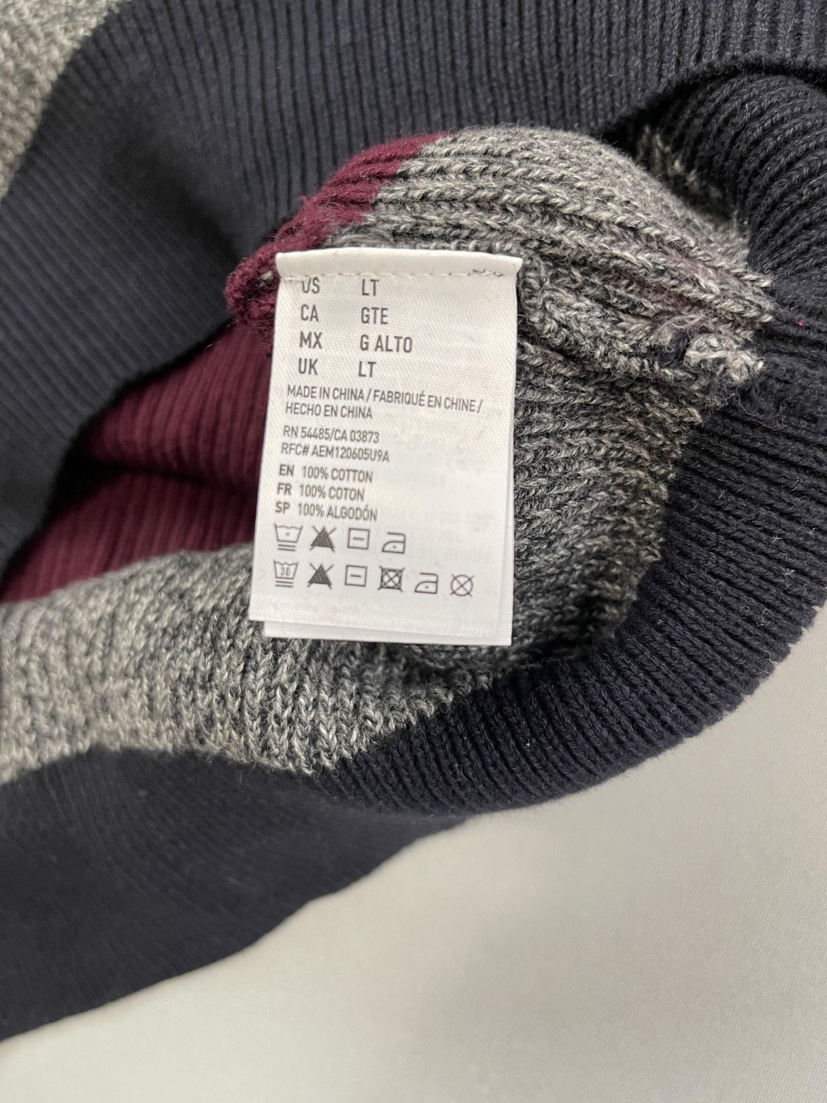 American Eagle Sweater Men Large Striped Academia School Crewneck Rugby Pullover