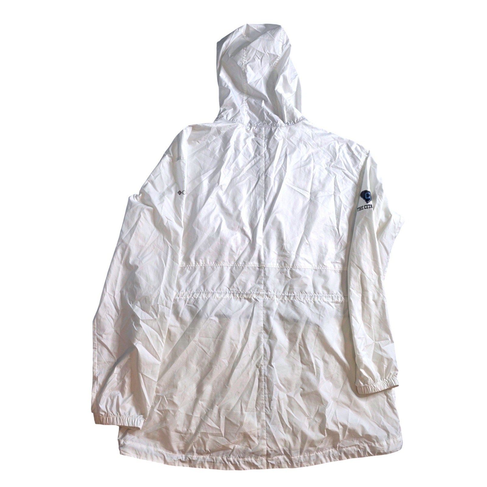 Columbia Mens Citadel Flashback Windbreaker Long Full Zip Rain Jacket White XL