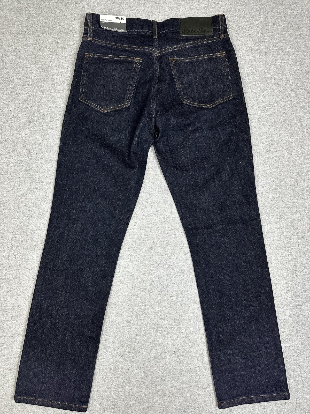 Eddie Bauer Jeans Mens 30×30 Blue Slim Straight Deep Rinse Stretch Denim NWT