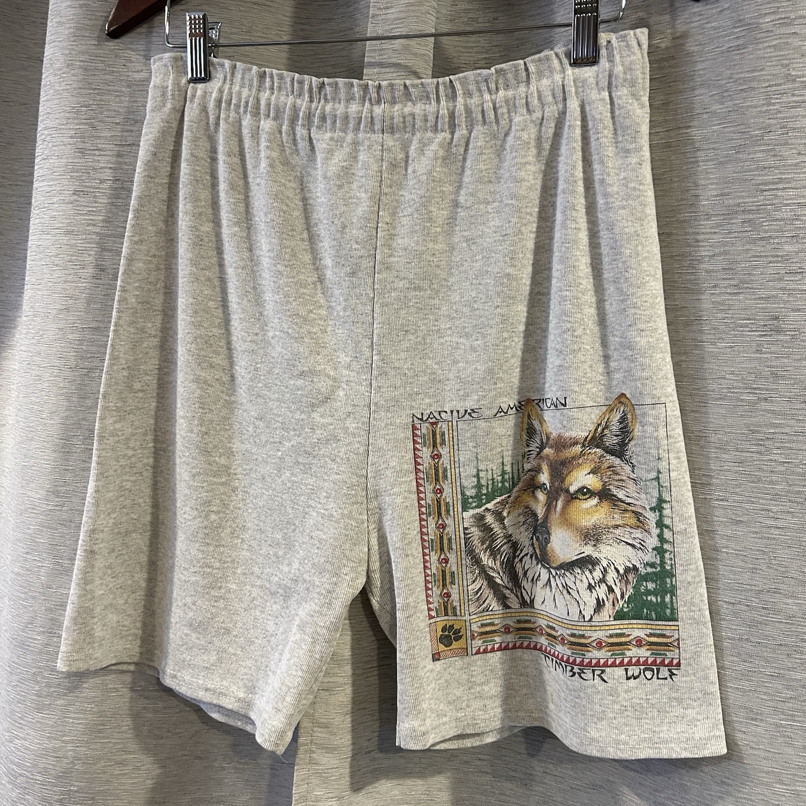 Vtg 90s Timber Wolf Native Shorts Mens Sz Large