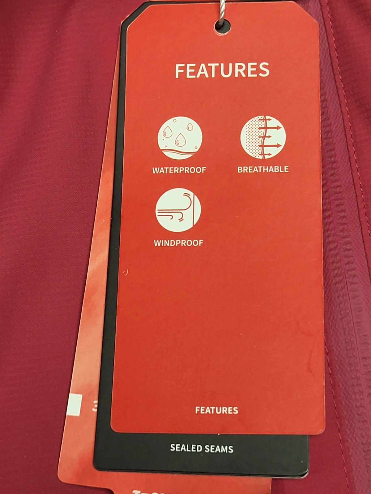 NWT 33,000 Ft Hooded Rain Jacket Medium Packable Sealed Seams Water & Wind Proof