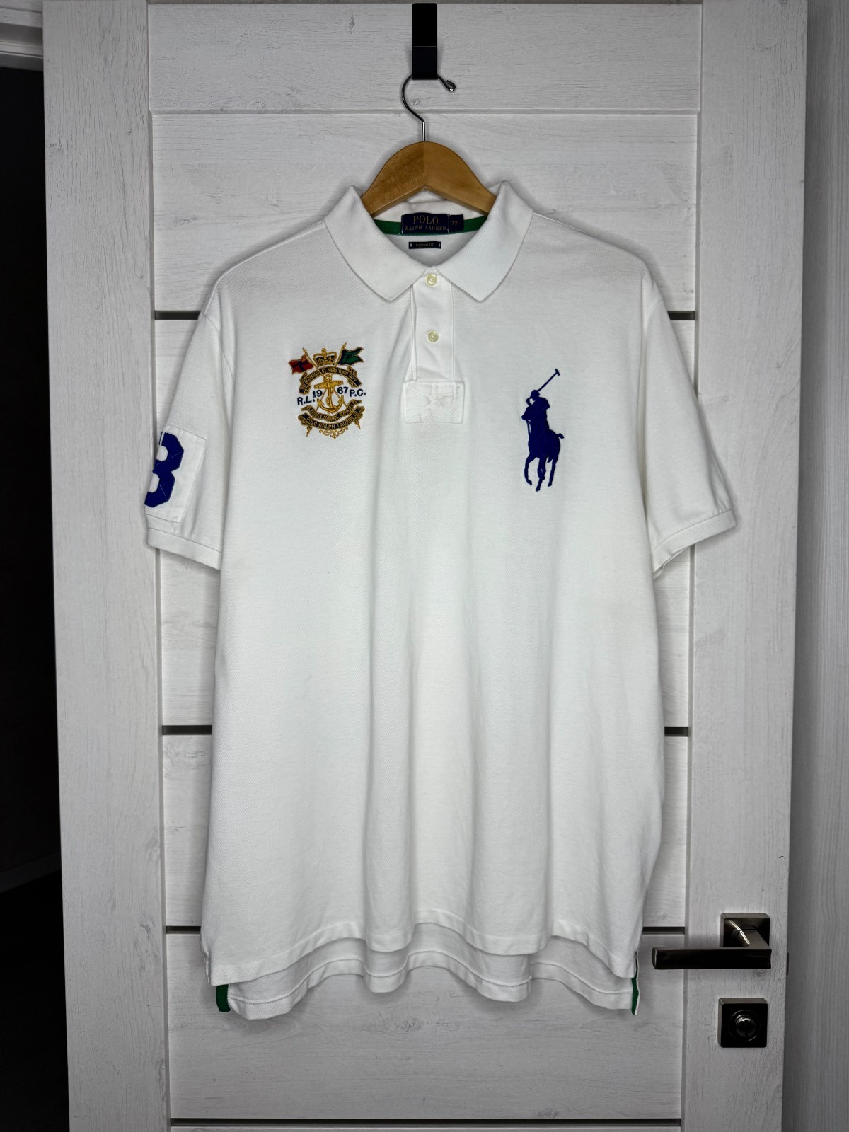 Vintage Polo Ralph Lauren Big Pony Polo Shirt Men’s Size XXL White Custom Fit