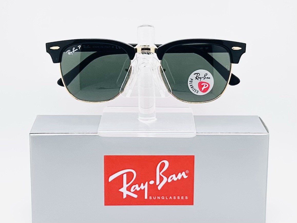 Ray-Ban Clubmaster Classic RB3016 (901/58) 51mm Polarized Sunglasses Green Lens