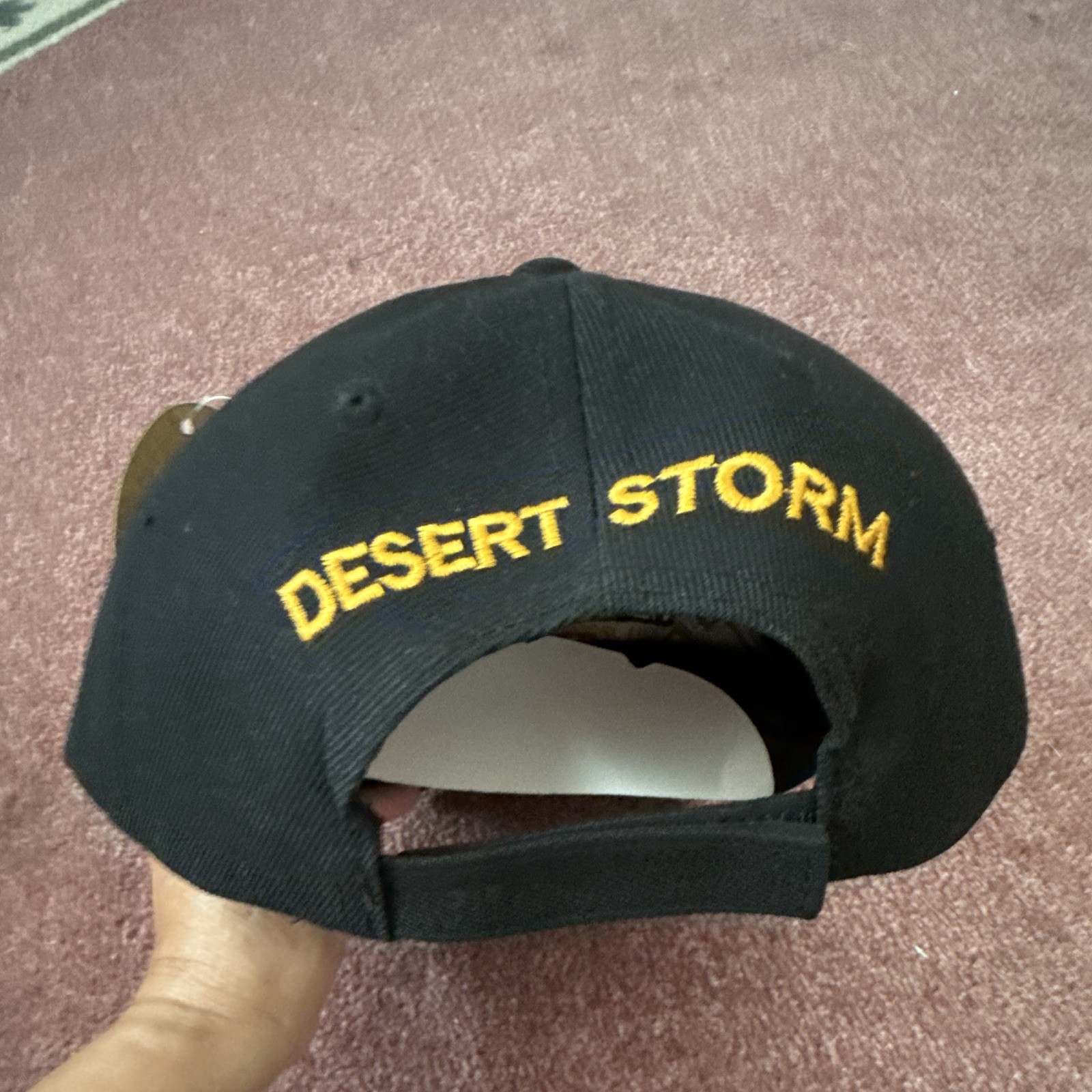 Desert Storm Veteran Embroidered Adjustable Black Baseball Cap Men One Size