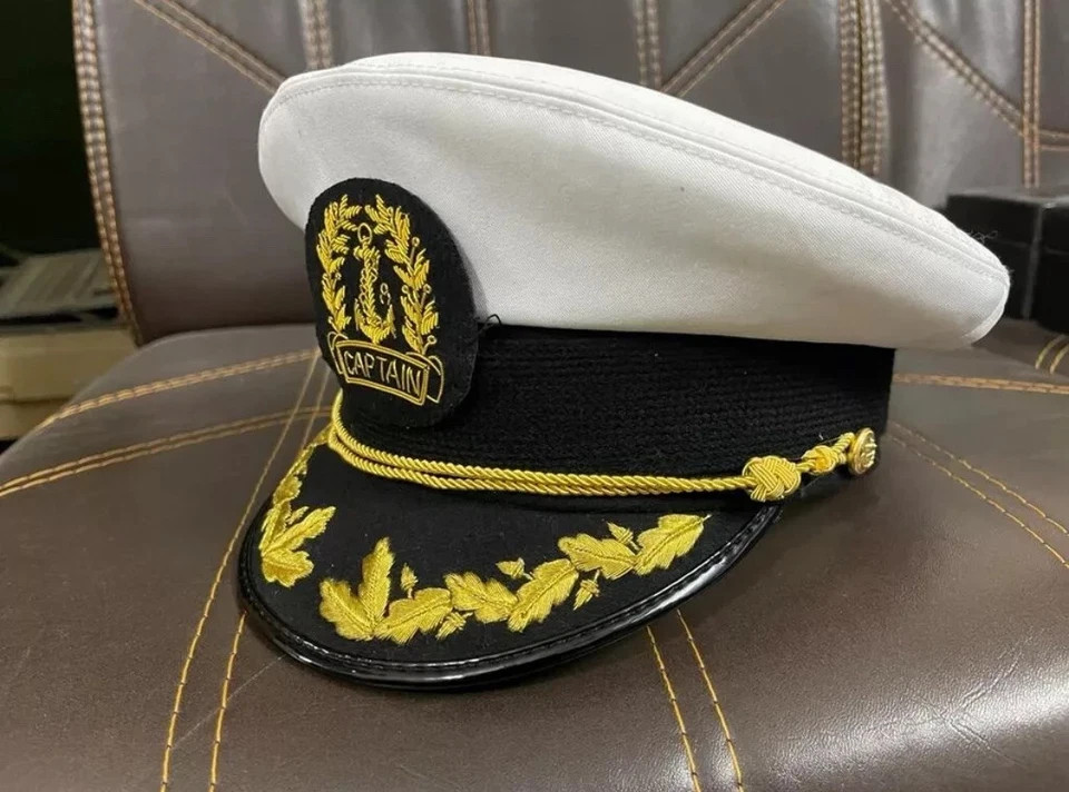 Captain Sailor Yacht Commander Hat – Classic Navy Skipper Ship Cap