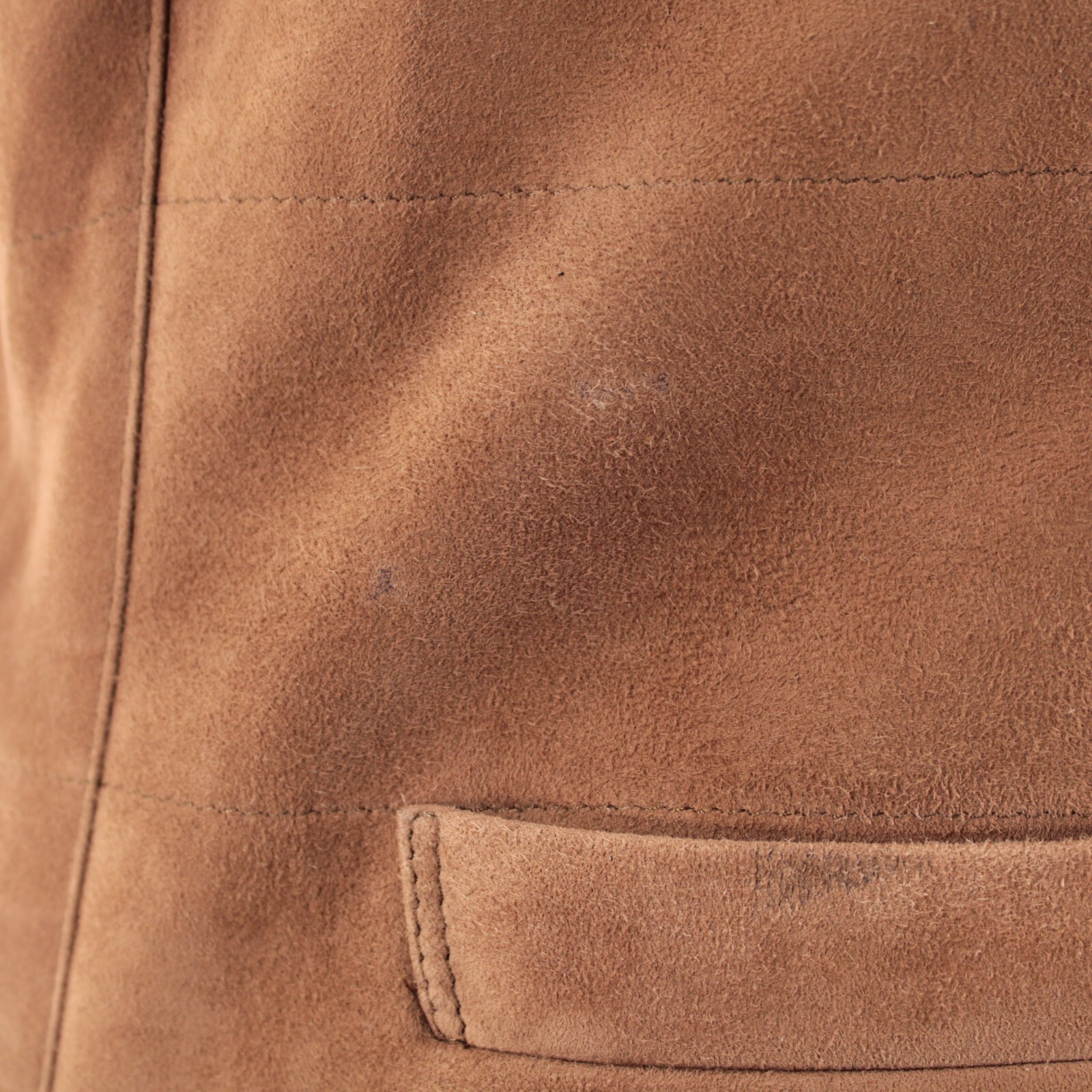 Rifugio NWD Vest / Bodywarmer Size 48 (Small US) In Light Brown Suede Handmade
