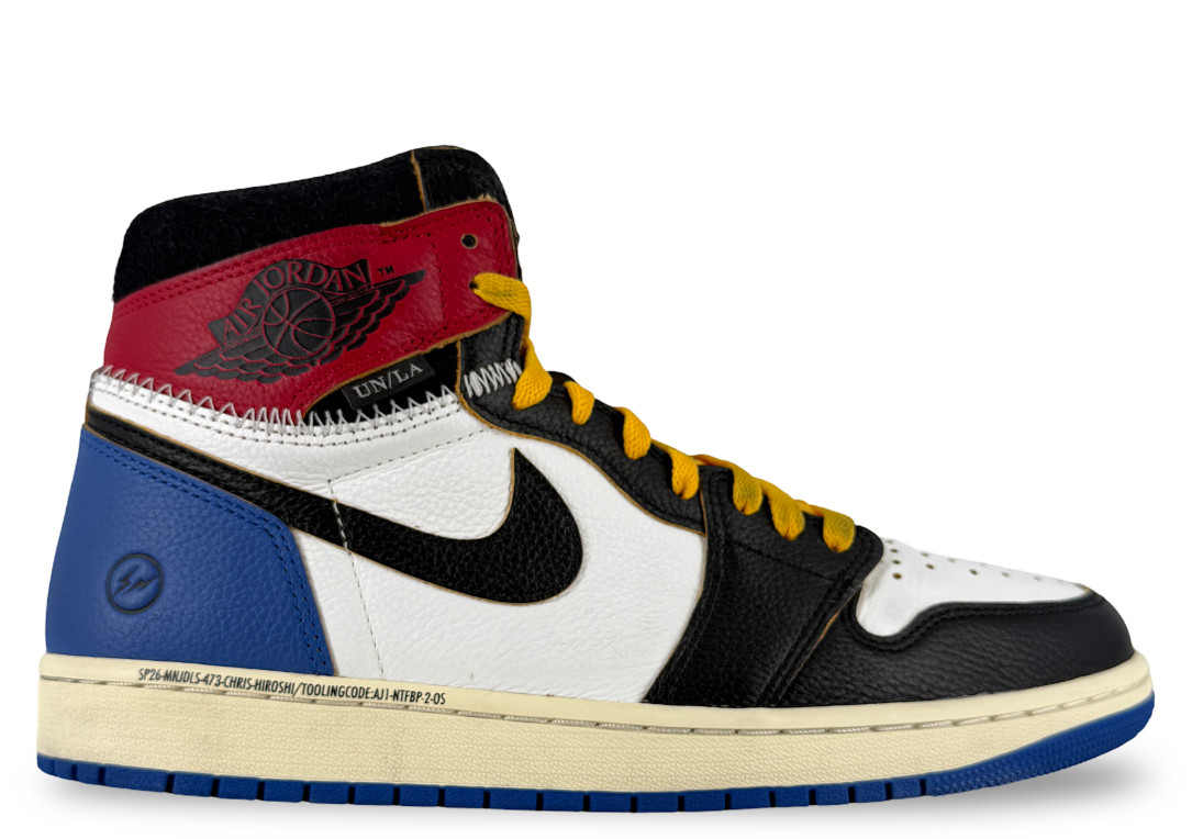 Size 10M/11.5W – Jordan 1 Retro High OG SP Fragment x Union LA Varsity Red Sport