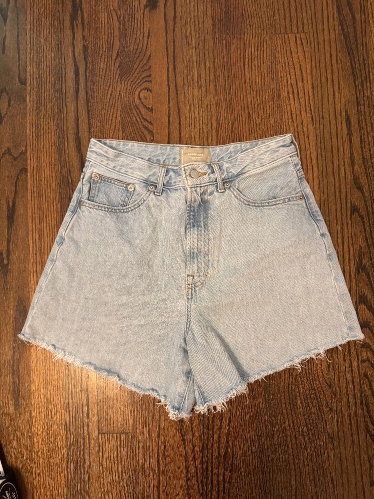 Everlane The A Line Denim Short Light Wash Size 28