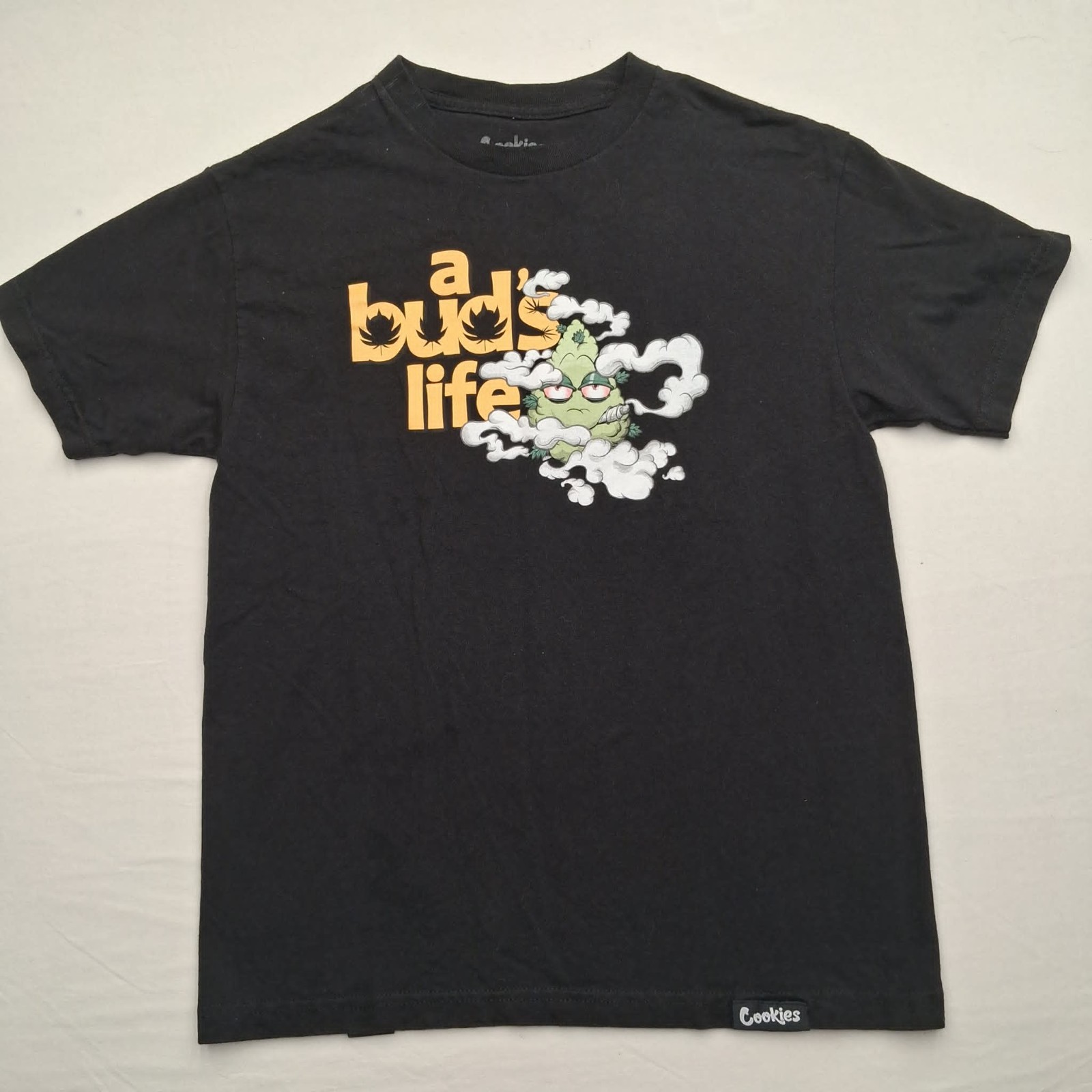 Cookies A Buds Life T-Shirt Men’s Medium Black Graphic Print Weed Marijuana