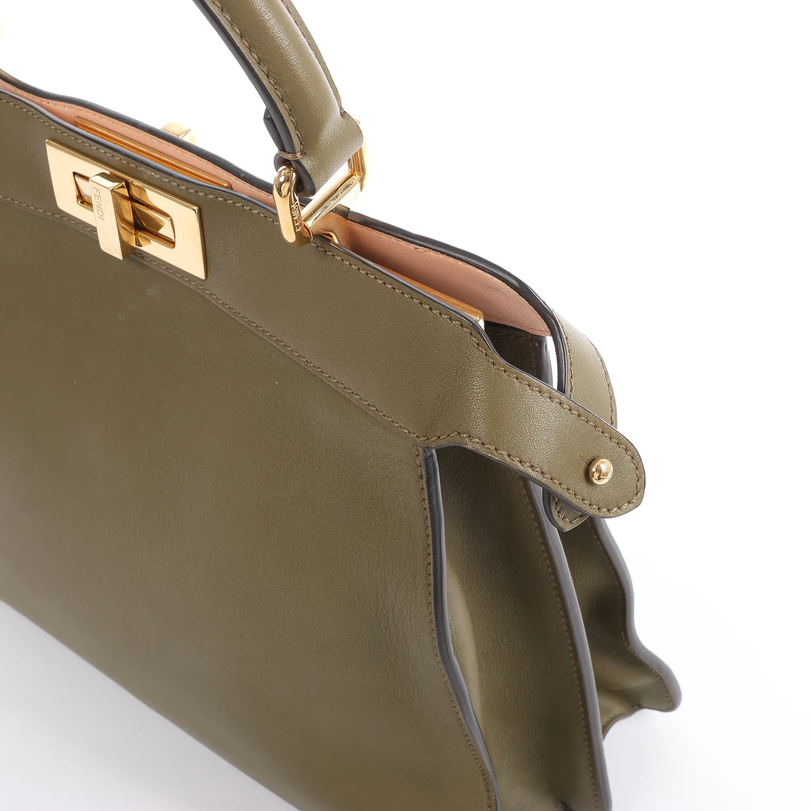 Fendi Peek-a-boo ICU Co., Ltd. Medium Leather Handbag in Green 8BN321