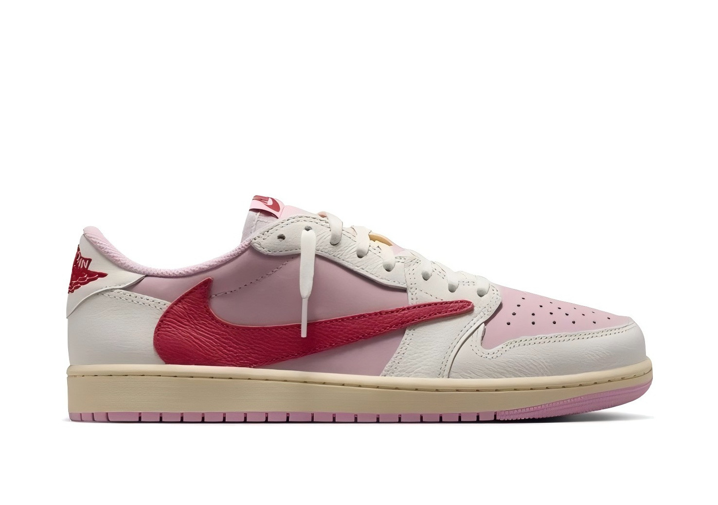 🔥IQ7604 Jordan 1 Retro Low OG Tropical Pink Travis Scott Sail Men’s Size 5-14
