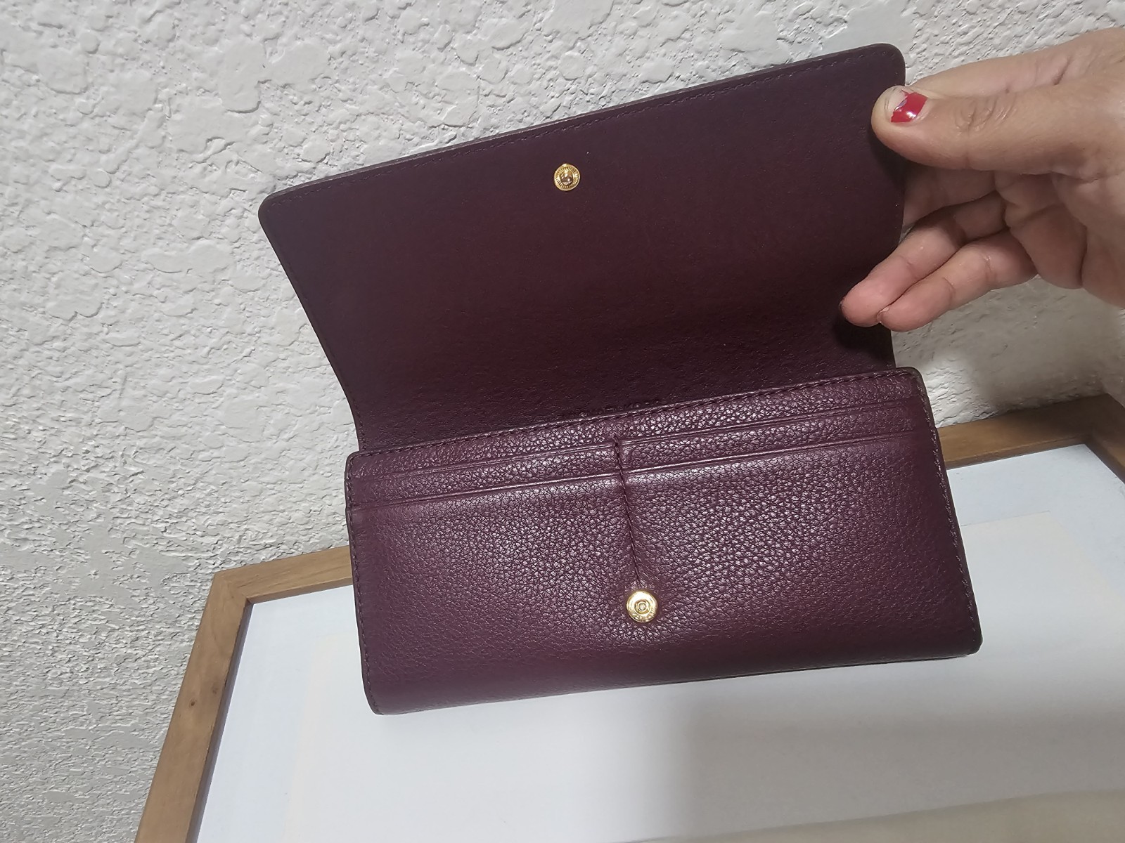 Michael Kors Savannah Saffiano Leather Bag with wallet & dust bag Burgundy Wine