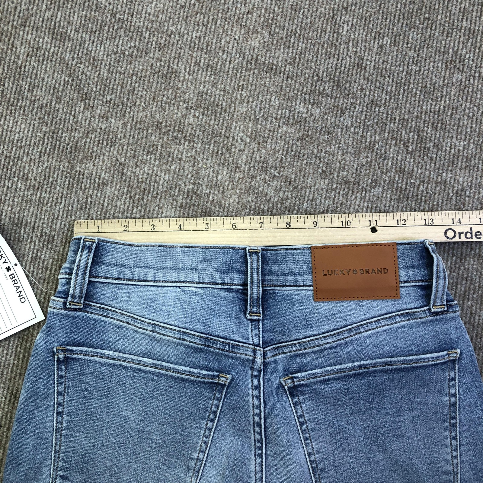 Lucky Brand HK Stevie Mini Boot Jeans Womens 26 Blue Light Wash Mid Rise 26×32
