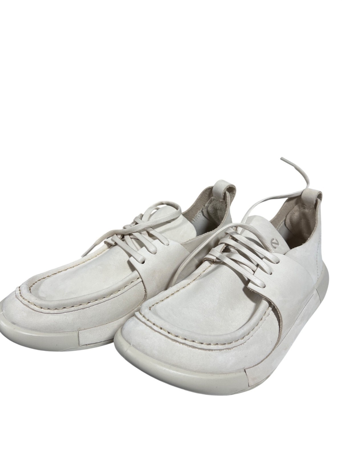 Ecco 2ND Cozmo Men’s Sneakers Nubuck Moc-toe Size 40 US 9 Leather Beige