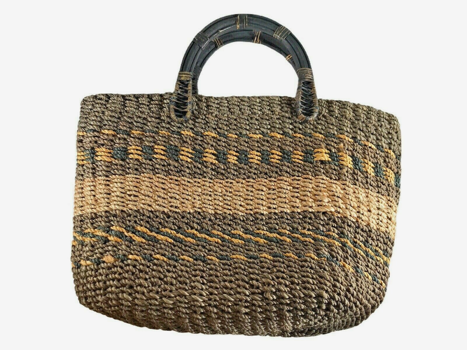 Purse Handbag Tote Woven Abaca, Twisted Manila Hemp Fiber