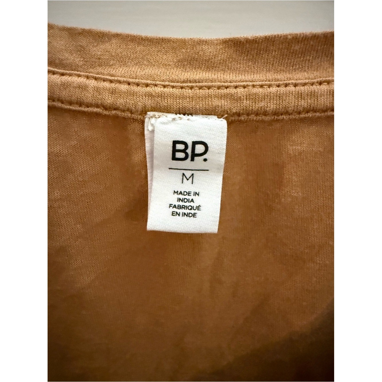 bp Cropped V-Neck Tee in Rust
