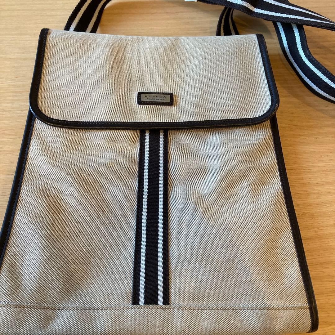 BURBERRY BLACK LABEL Shoulder Bag 32x26cm Leather Exterior #FA AHA