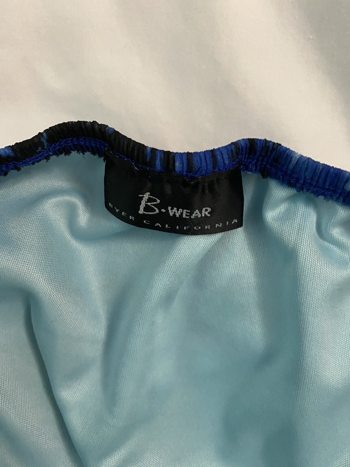 B-Wear Halter Top-Womens S, Blue Black Teal, Fully Lined