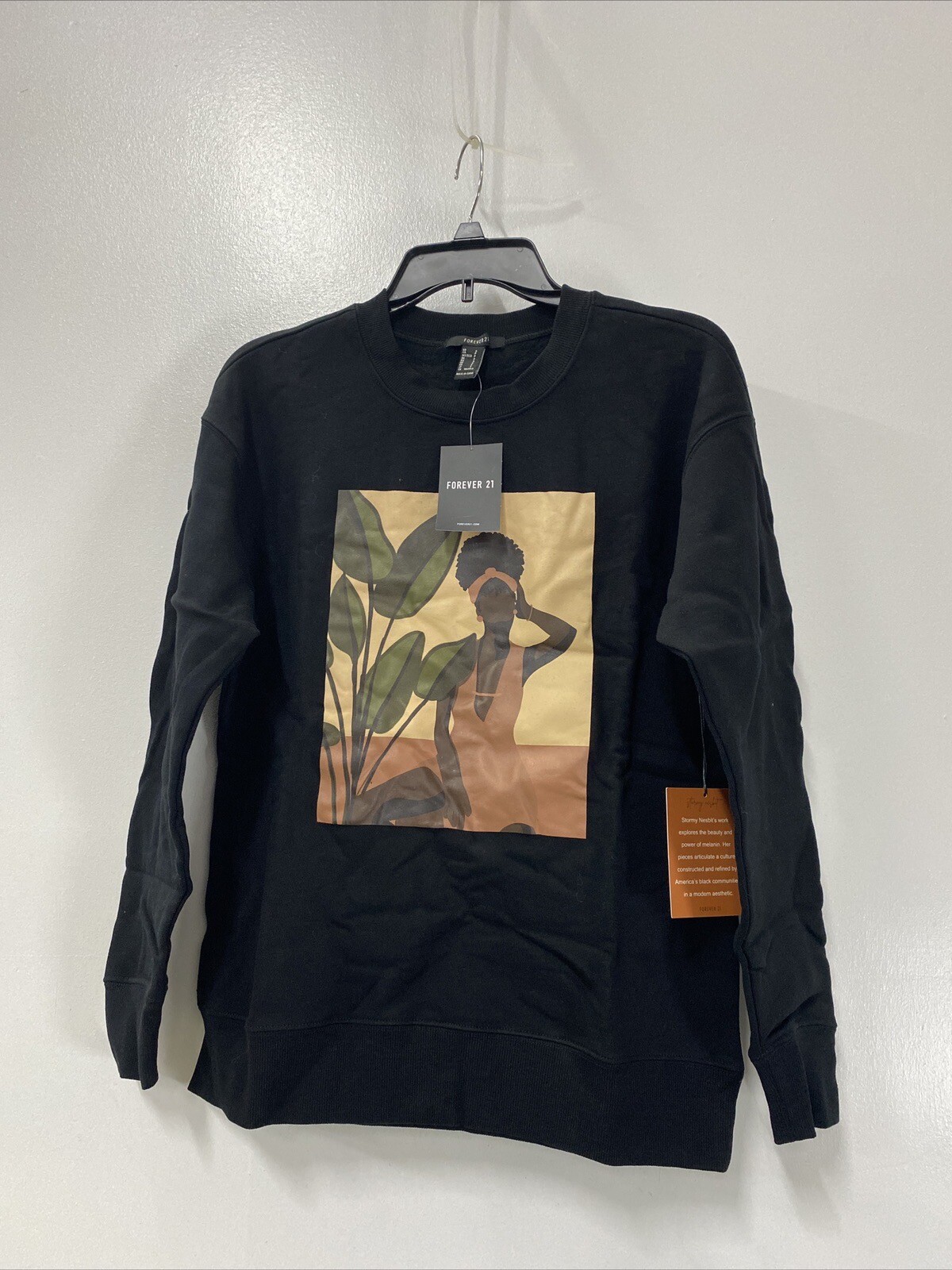 Forever 21 Celebrating Black History Collection Black Sweatshirt W/Logo Size Sm