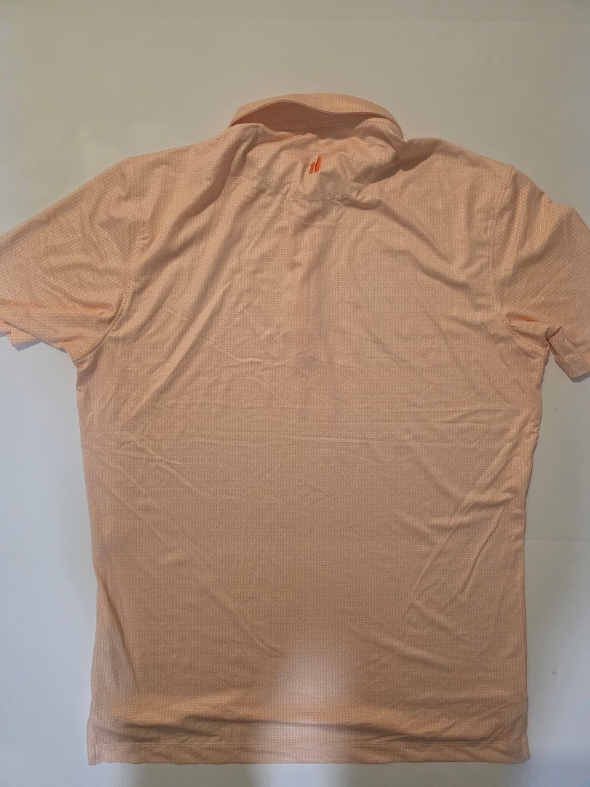 Johnnie O Featherweight Performance Geometric Diamond Polo Orange Large