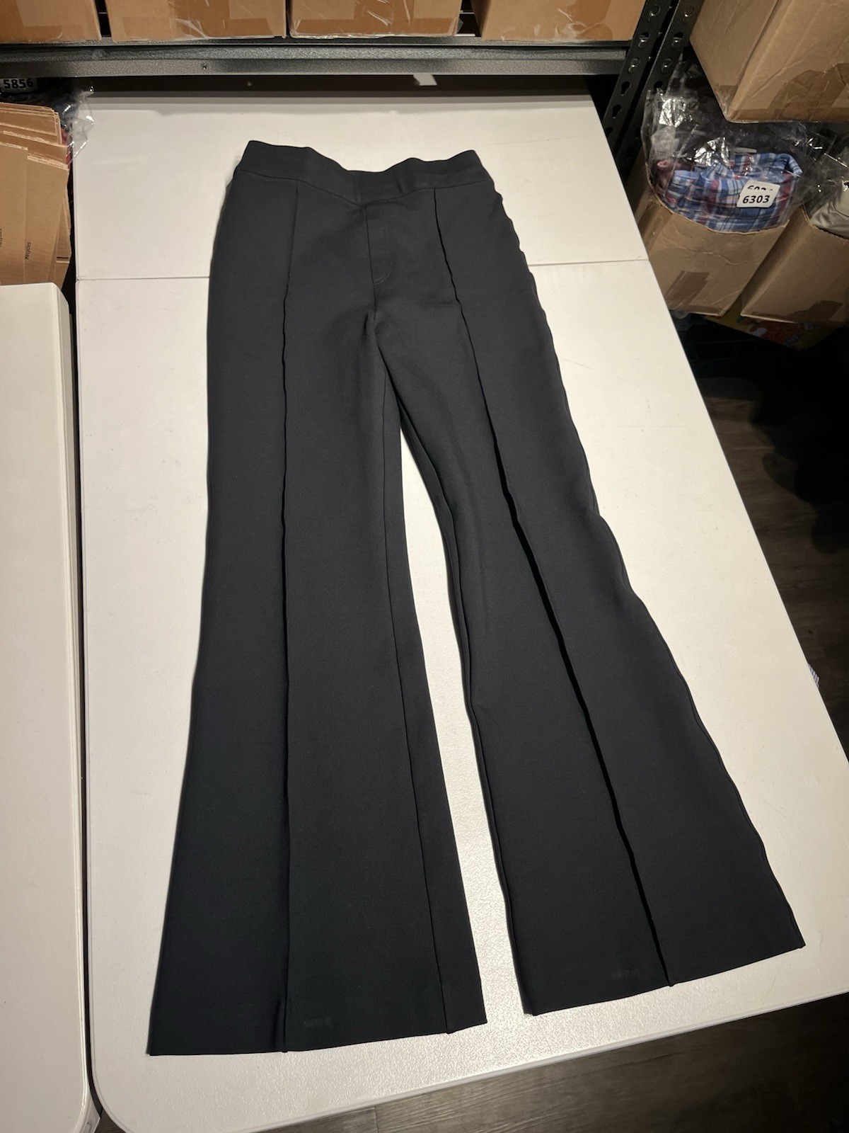 Spanx Pants Women’s Medium Ponte Flared Black Casual Pull On Rayon Nylon 28×30.5