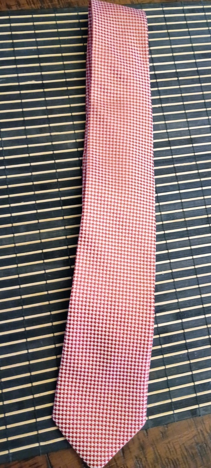 HAND MADE JACOB ALEXANDER RED CHECKED TIE