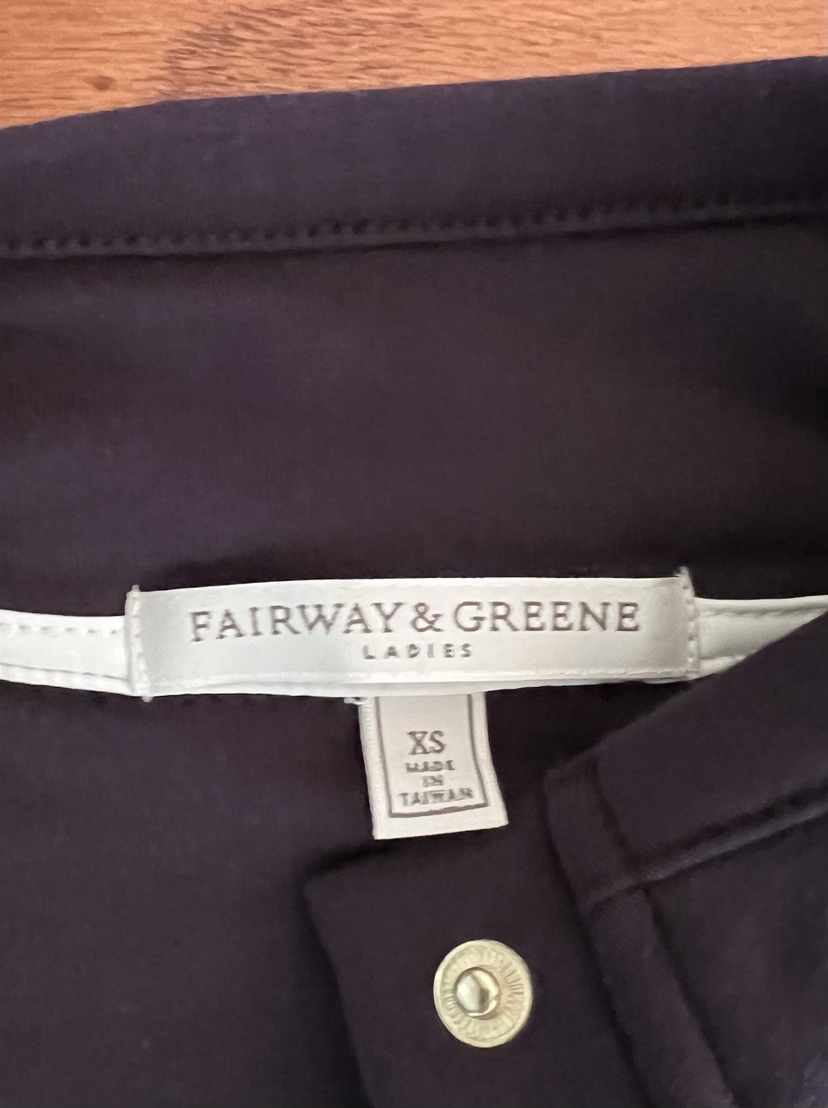 Pine Valley Fairway Greene Navy Blue Golf Xsmall Pullover Shirt Top 1/4 Womens