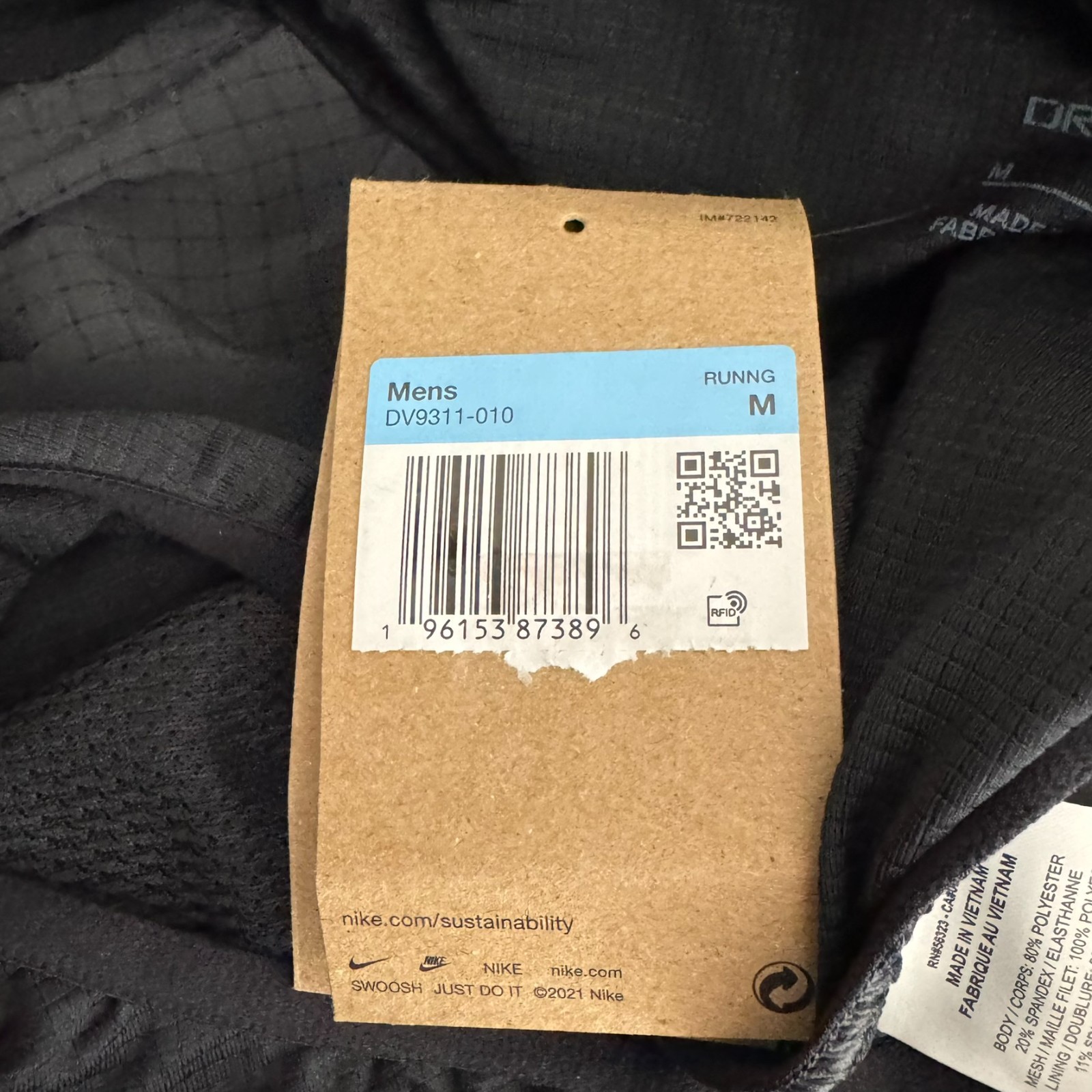 Nike Trail Second Sunrise Dri-FIT 5″ ‘Black’ DV9311-010 size M
