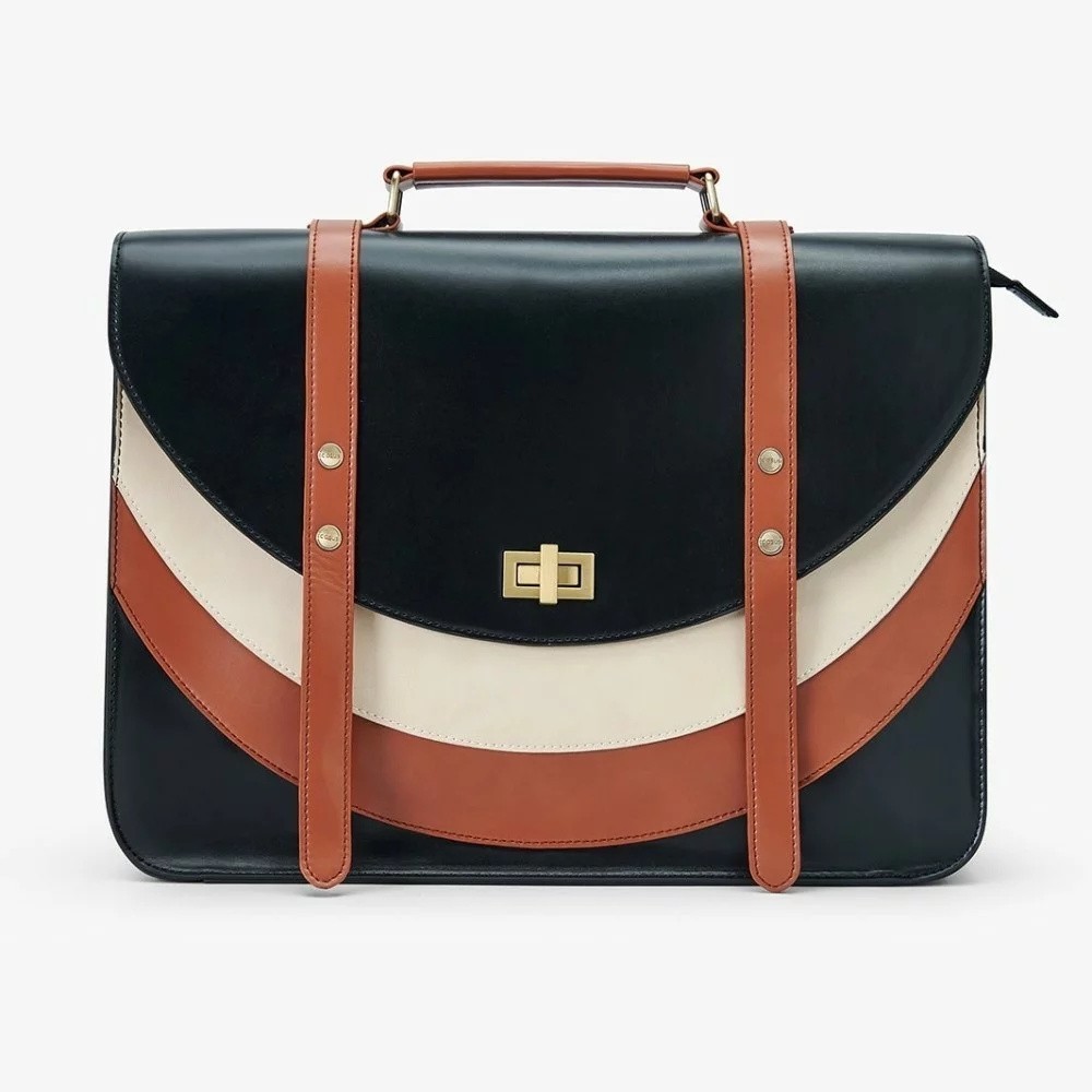 ECOSUSI Alania Laptop Vegan Leather Briefcase Messenger Bag Back to School Uni