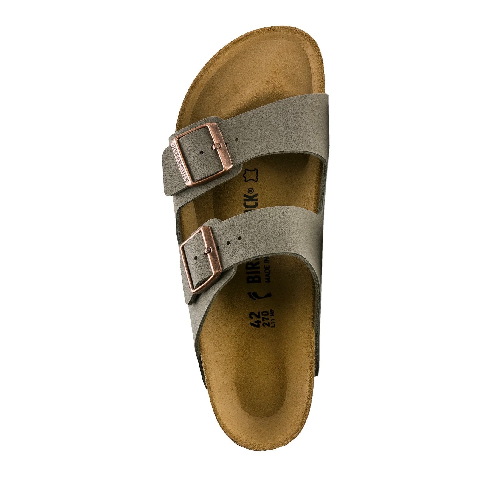 Birkenstock Arizona Stone Soft Footbed Birko-Flor Unisex Sandals Wide/Narrow