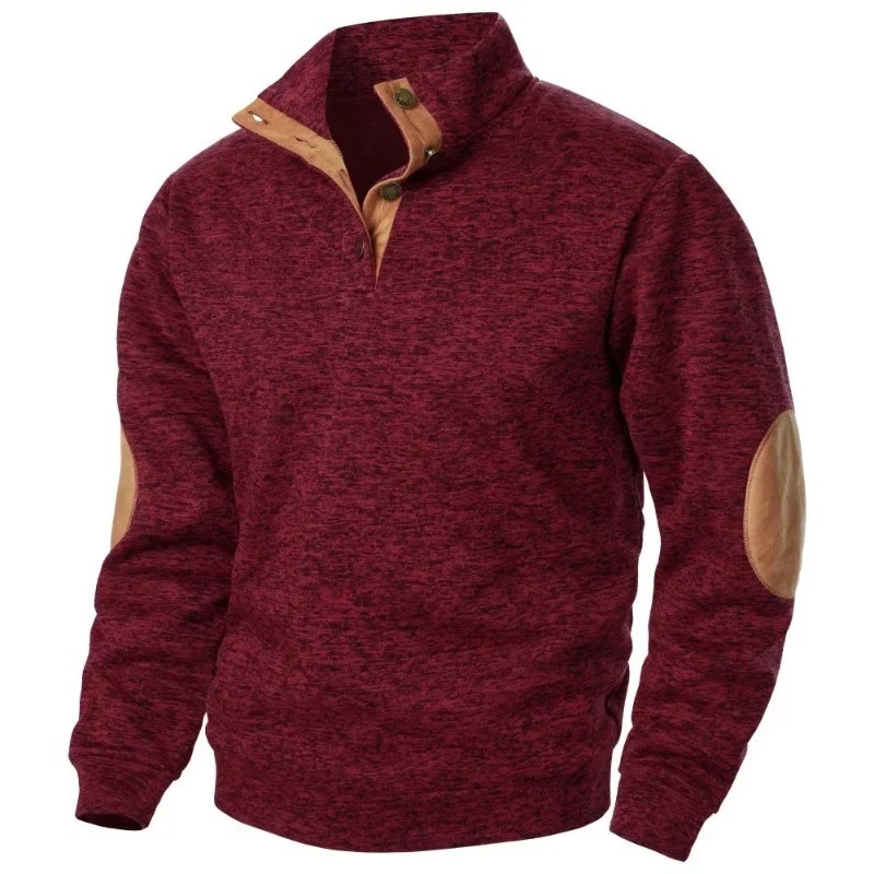 Men’s Long Sleeve Stand Collar Sweatshirt Casual Outdoor Streetwear Pullover