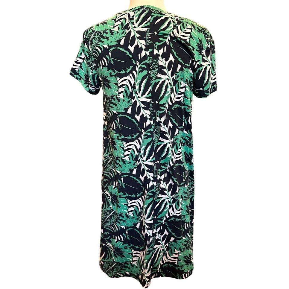 Mary Square Womens Tropical Leaf Print Dress XS Polyester/Rayon/Spandex