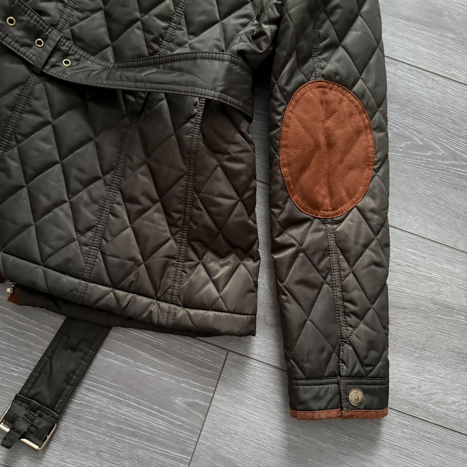 Vince Camuto – Women’s Diamond Quilted Green Equestrian Riding Jacket – Small