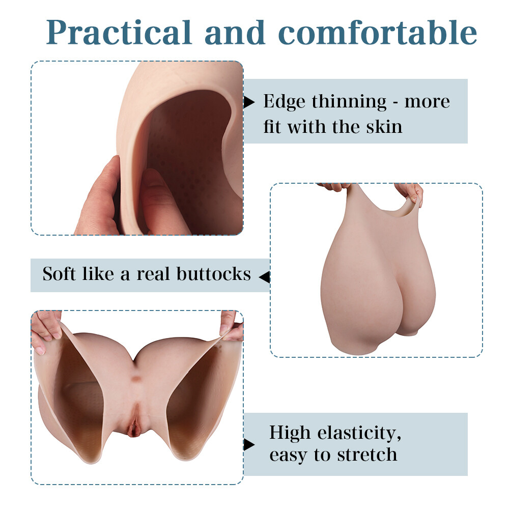 IMI Silicone Pants Hip Lift Butt Enhancer Panty Crossdresser Fake Vagina Panties