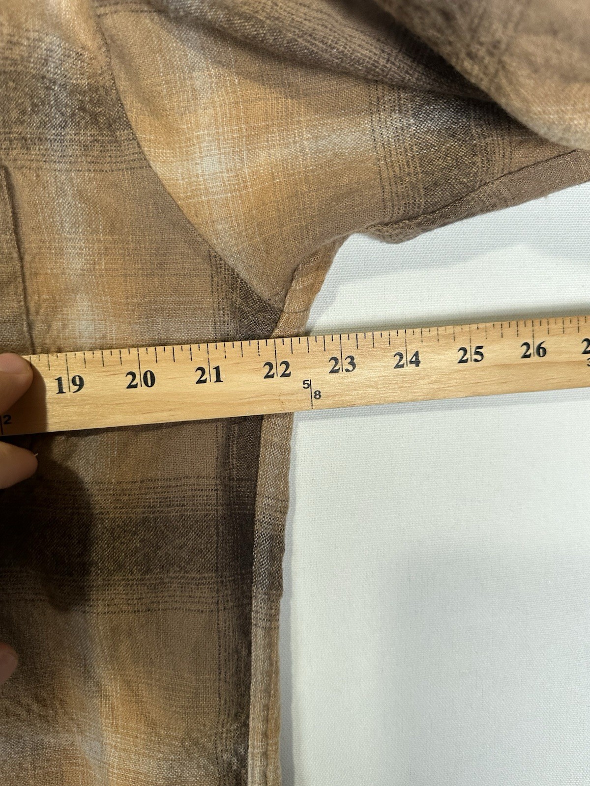VTG Pendleton Trail Shirt Men’s Large Brown Plaid Virgin Wool Elbow Patches