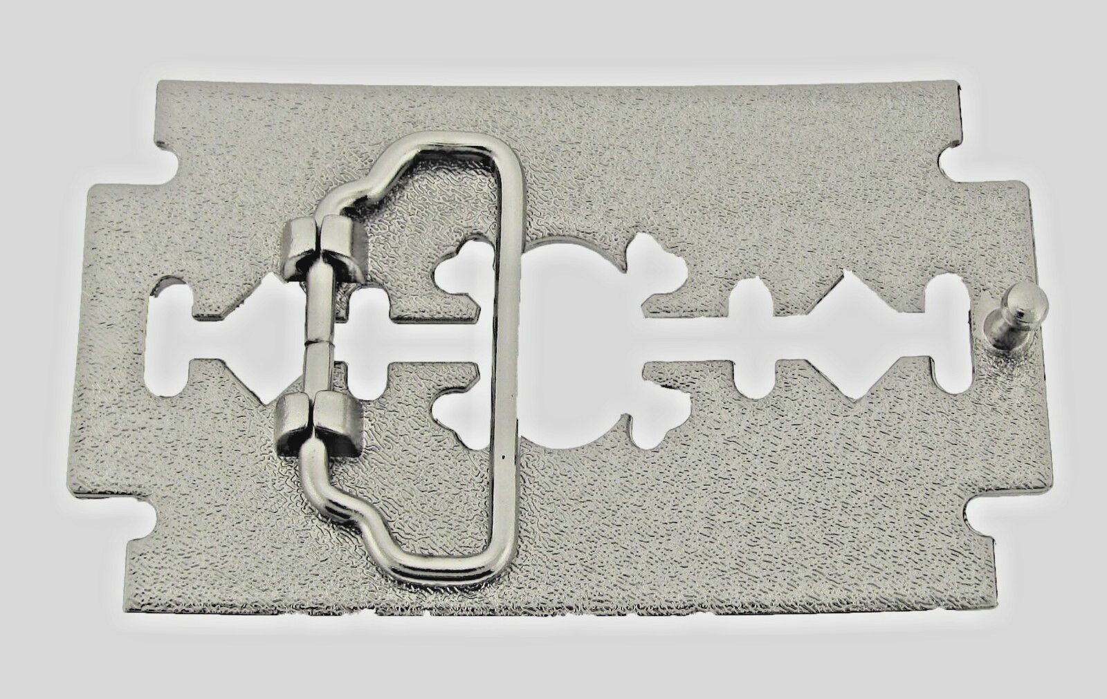 New Silver Razor Blade Barber Gift Belt Buckle Punk Hip Biker Cutter Rock Gothic