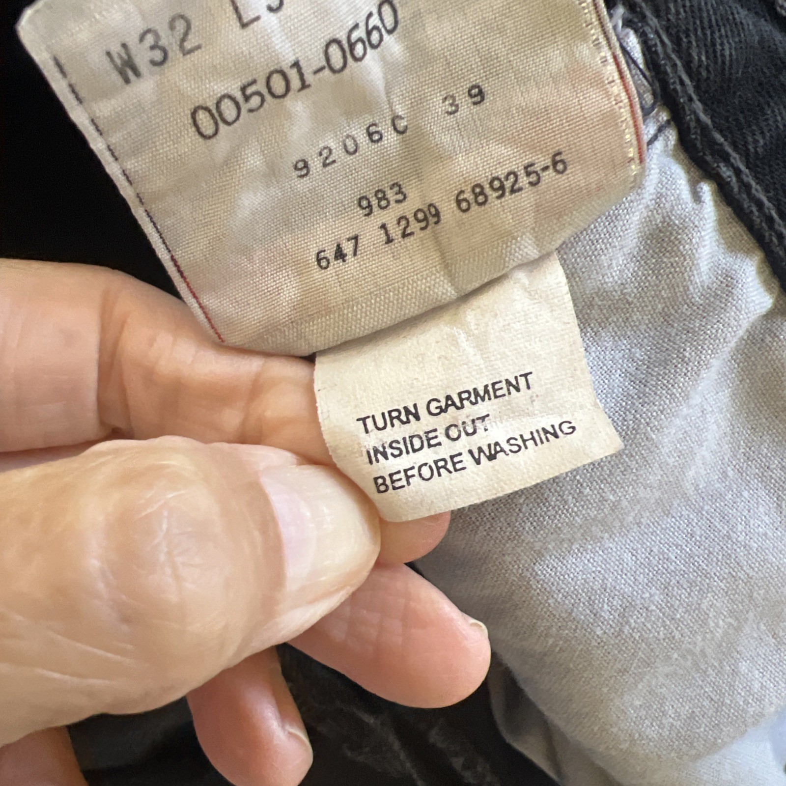 Vintage Levis 501 Black Demin Jeans 32×30 (30×28) Button Fly 90s